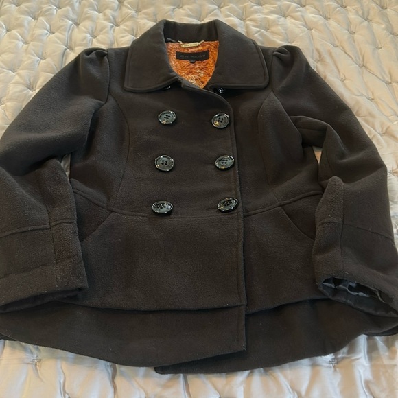 Steve Madden double breasted wool pea coat - Picture 2 of 8